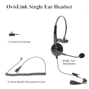 OvisLink Dual Ear headset with 2.5mm quick disconnect cord